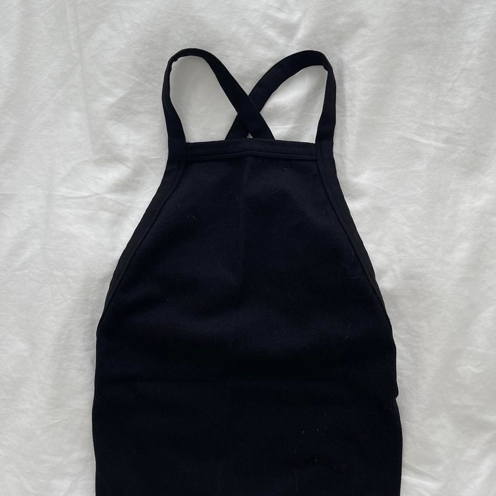 Black Ribbed Bodysuit - Picture 2 of 4